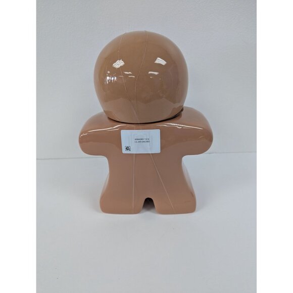 Gingerbread Man Ceramic Cookie Jar With Lid 10-Inch Tall Hand Wash Only Ideal Fo - Picture 4 of 5